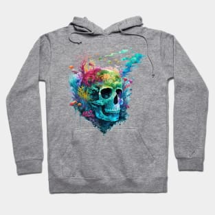 Psychedelic Underwater Skull Hoodie